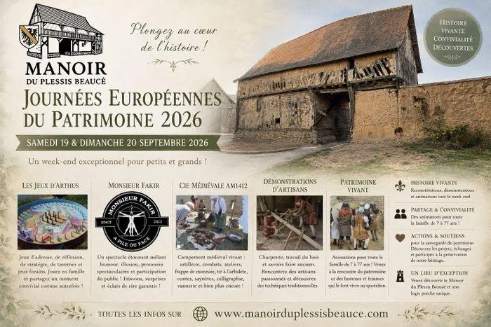 JEMP 2026 : Animations au Manoir du Plessis Beaucé