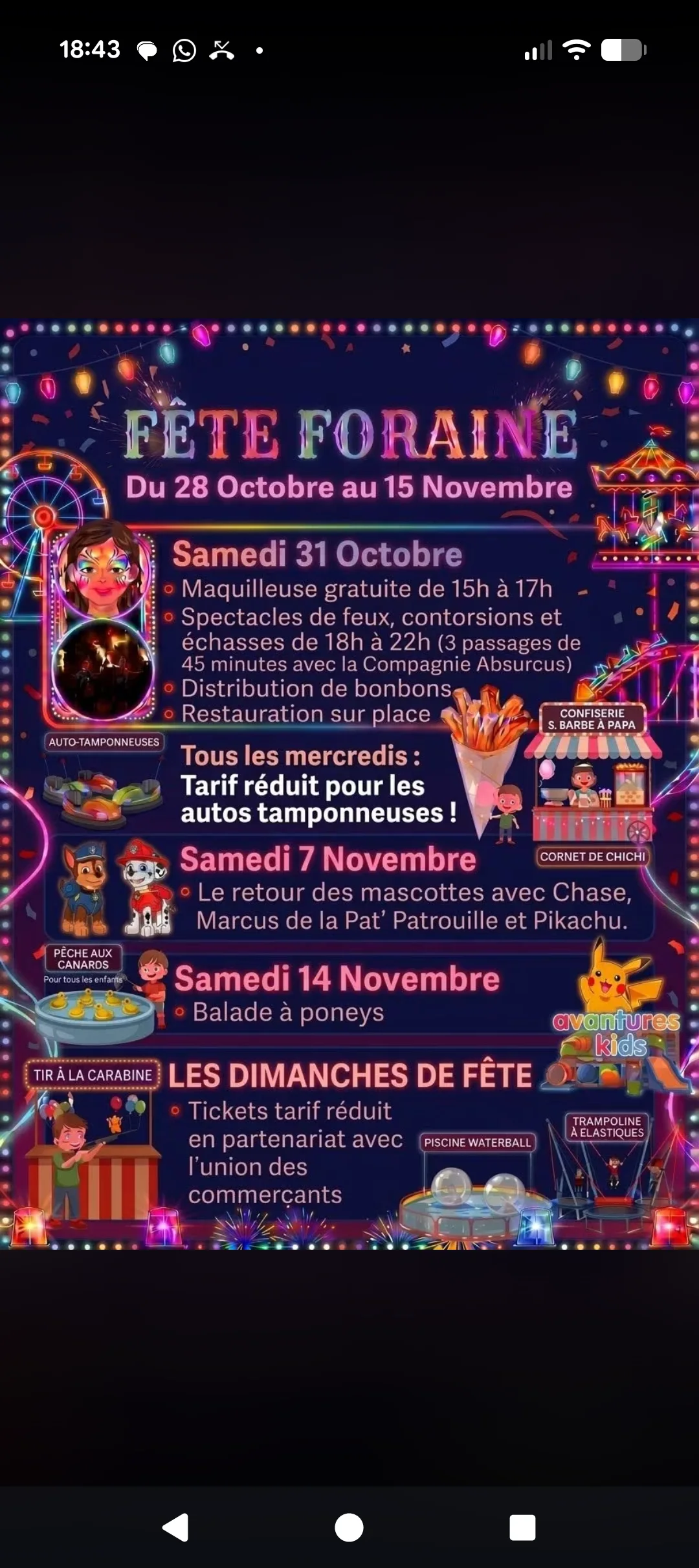 Fête foraine de Saint-Méen-le-Grand : manèges et animations