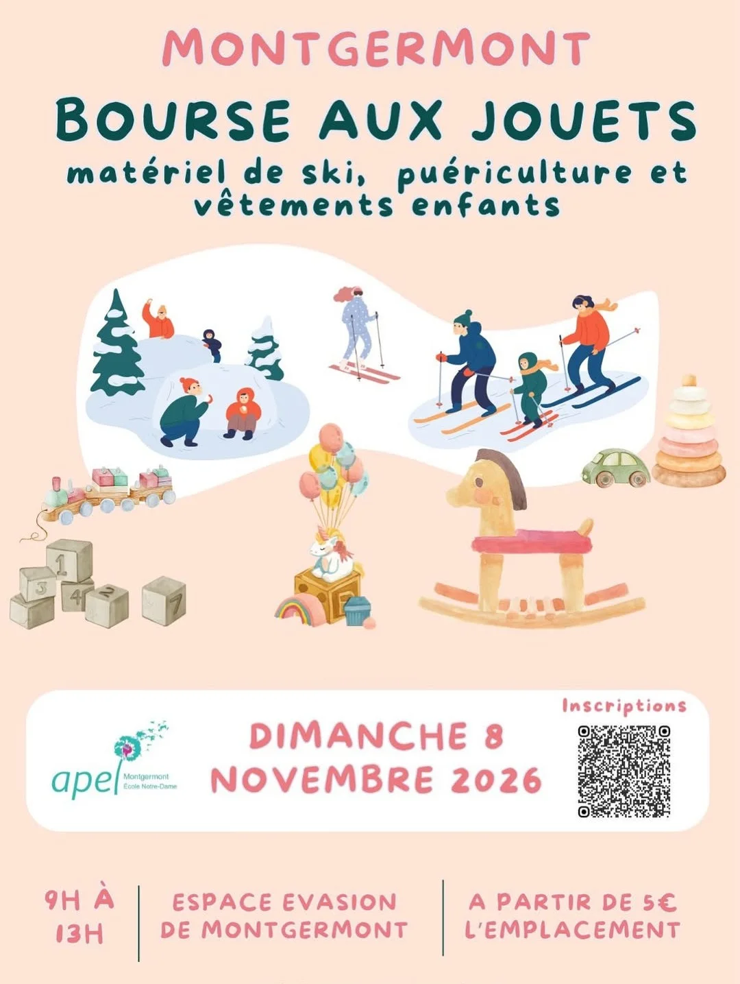 Bourse aux jouets, vêtements enfants et puériculture