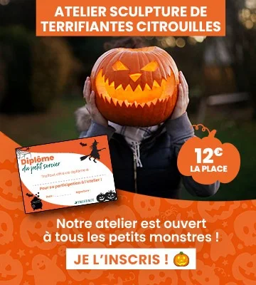 Atelier citrouille d'Halloween chez Truffaut