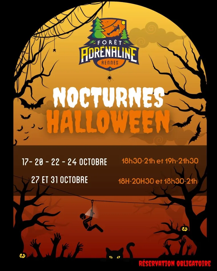 Nocturnes Halloween à Forêt Adrénaline