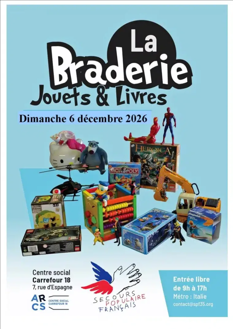 Braderie de jouets et livres à Rennes : des cadeaux de Noël solidaires