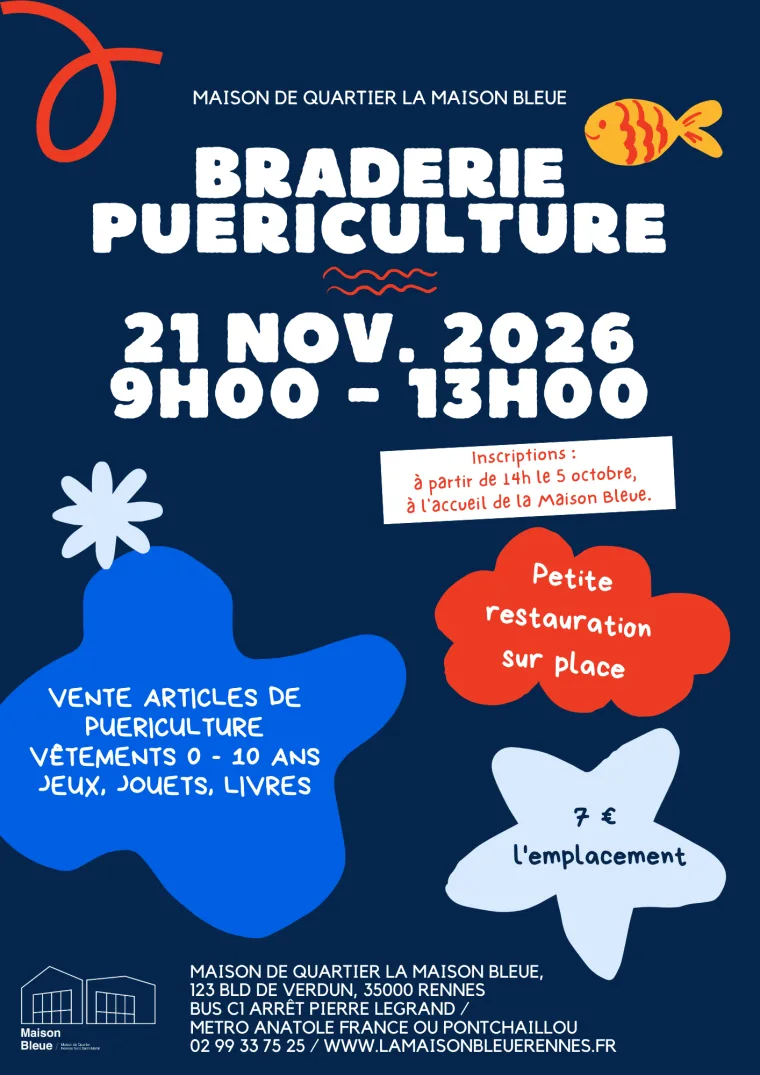 Braderie puériculture à Rennes : jouets, vêtements et livres à petits prix