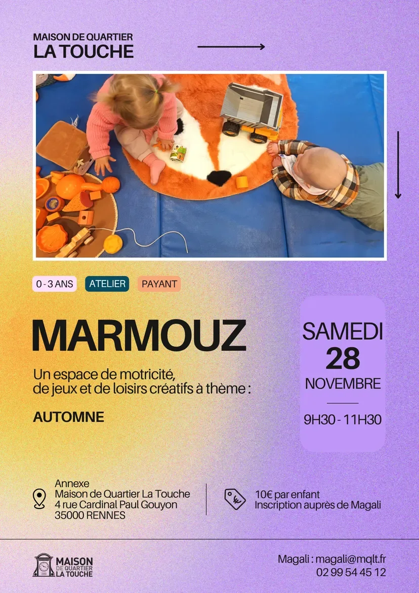 Marmouz : atelier d'éveil et de créativité pour les 0-3 ans à Rennes